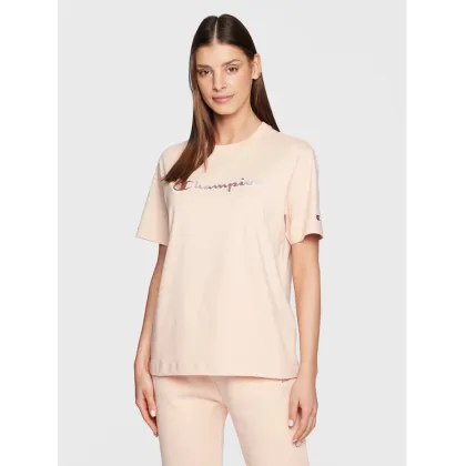 Zdjęcie Champion T-Shirt Big Script Logo 115496 Pomarańczowy Regular Fit