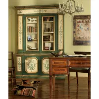 Picture Luxurious Italian shelf with two glass doors and a shelf - Provençal style
