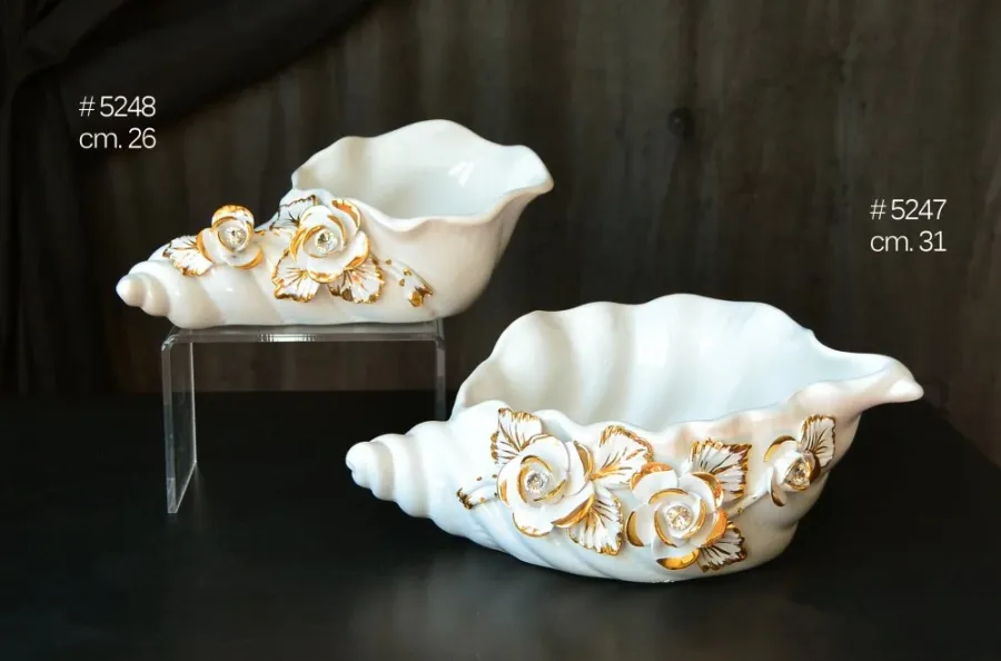 obrazek 1 Ceramiczne muszle dekoracyjne w dwóch rozmiarach