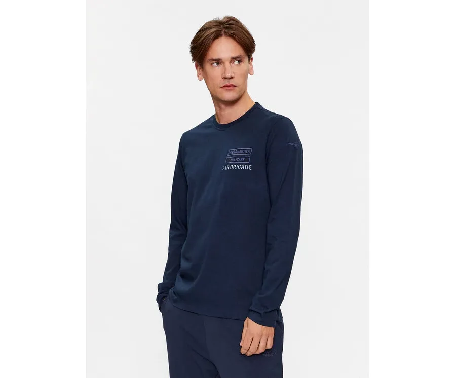 obrazek 1 Aeronautica Militare Longsleeve 232TS2127J584 Granatowy Regular Fit