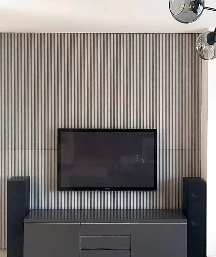 obrazek 1 135x47,8 cm VT - PB38 (S96 ciemny szary) LAMEL - Panel dekor 3D beton architektoniczny