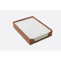 Picture Elite brown leather paper tray - for the office