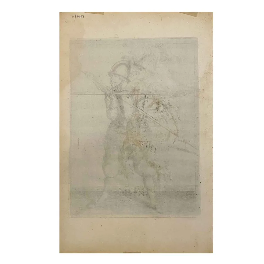 obrazek 5 Gustowna rycina Jacob De Gheyn Profil żołnierza z XVI wieku