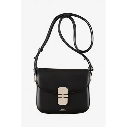 Zdjęcie A.P.C. torebka skórzana A.P.C. Sac Grace Mini PXBMW-F61515 BLACK kolor czarny