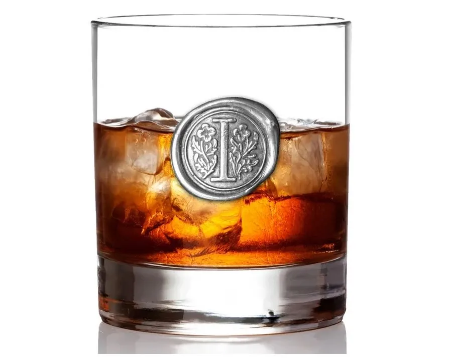 obrazek 1 Prestiżowy prezent z Anglii - szklanka do whisky z ozdobną literą 