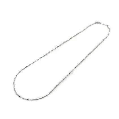 Zdjęcie Włoski naszyjnik męski z białego złota (50 cm)