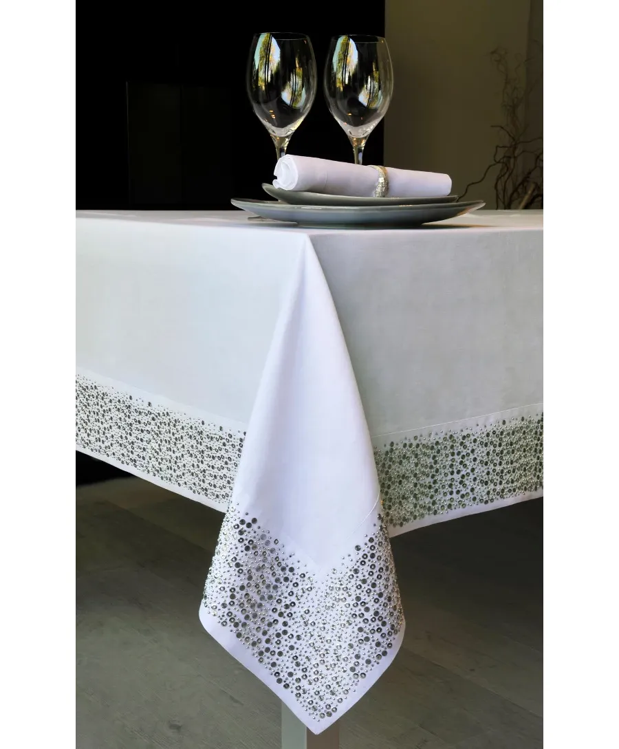 obrazek 3 Eleganckie obrusy lniane z kolekcji Bollicine
