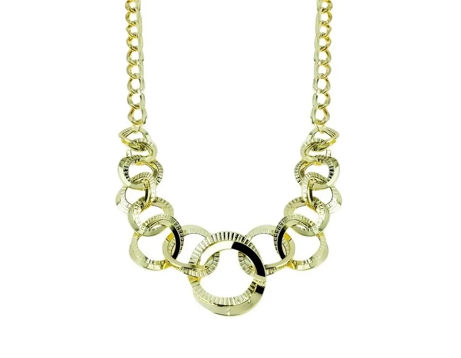 obrazek 1 Choker łańcuszkowy z centralną podziałką o długości 45 cm