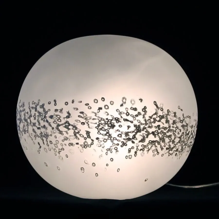 obrazek 4 Kulista włoska lampa biurkowa Murrine z pasem zdobienia