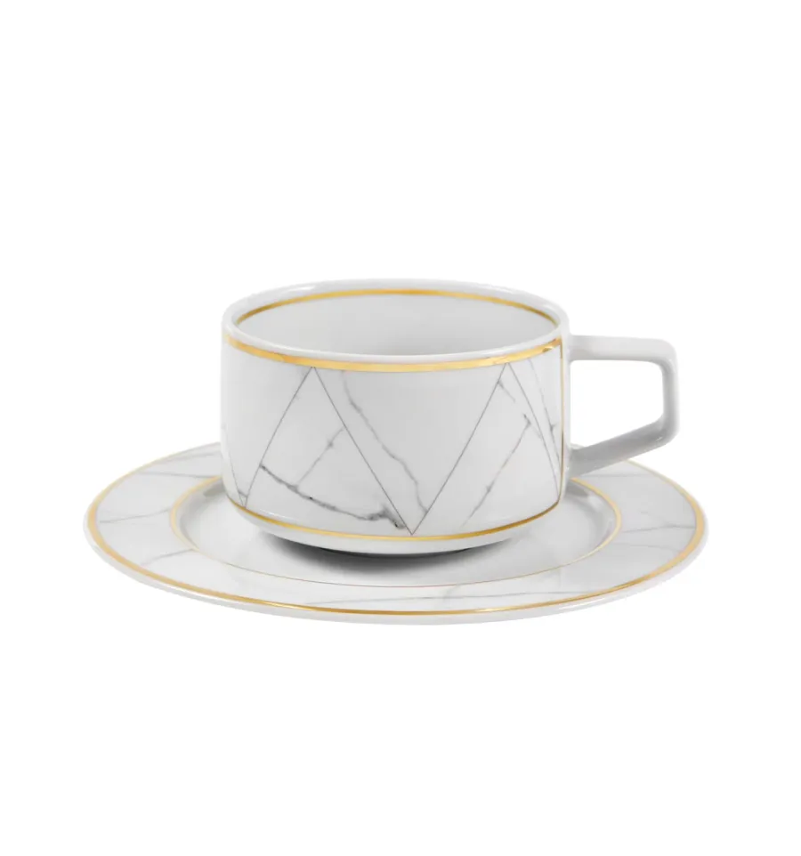 obrazek 2 Porcelanowy duży zestaw do herbaty z kolekcji Carrara - Vista Alegre