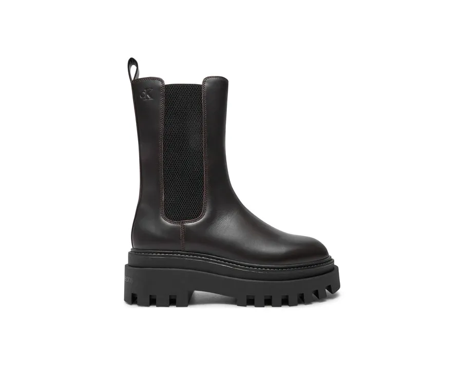 obrazek 1 Calvin Klein Jeans Sztyblety Flatform YW0YW01542 Brązowy