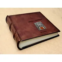 Picture A beautiful leather album with engraving for the 50th wedding anniversary