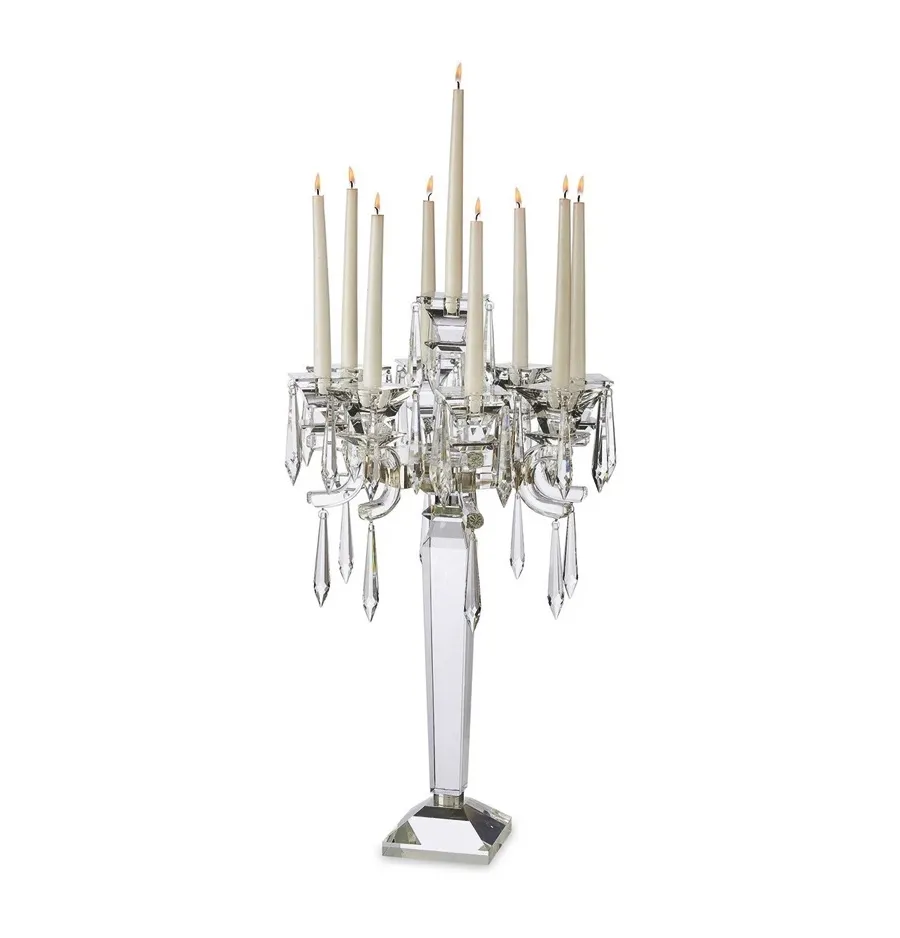 picture 6 Elegant Italian candlestick made of crystal on the dinning table