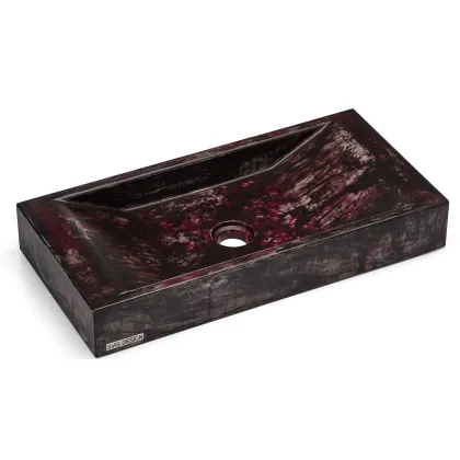 Zdjęcie Ekskluzywna umywalka 60 cm SIRIUS BASIC – BLACKSMITH, czarny i czerwony, lakier matowy