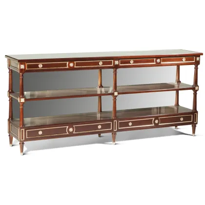 Picture Decorative console made of mahogany wood
