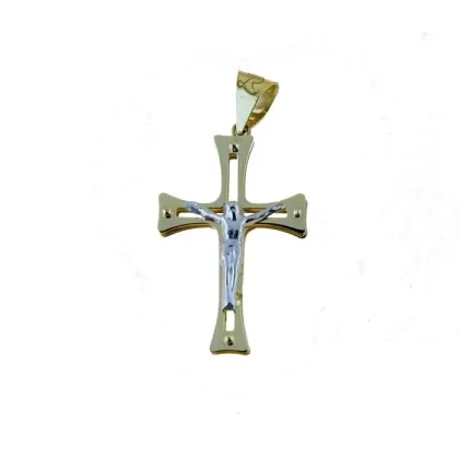 Zdjęcie Luksusowy złoty krzyż z Chrystusem z włoch 20x15mm