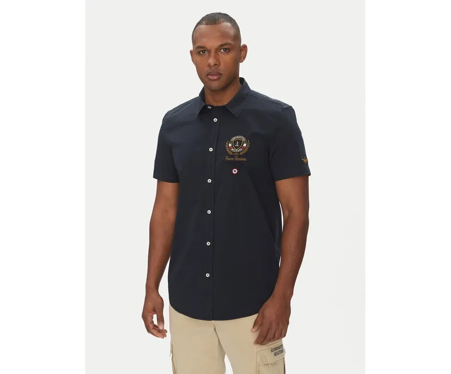 obrazek 1 Aeronautica Militare Koszula 251CA1285CT3288 Granatowy Regular Fit