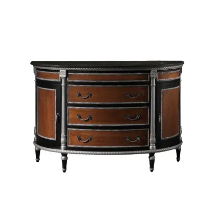 Picture Luxurious semi-circular chest of drawers ANGELES marble top - Collecion Alexandra