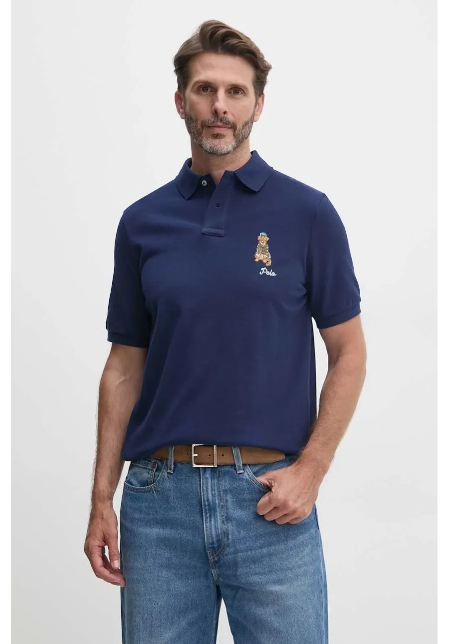 obrazek 1 Polo Ralph Lauren polo bawełniane kolor granatowy z aplikacją 710953336