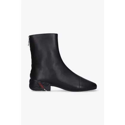 Zdjęcie Raf Simons botki skórzane Solaris High kolor czarny HR780008L.0003-CZARNY