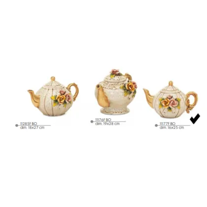 Picture Teapot decorated with small flowers - Valle d'oro Patchi