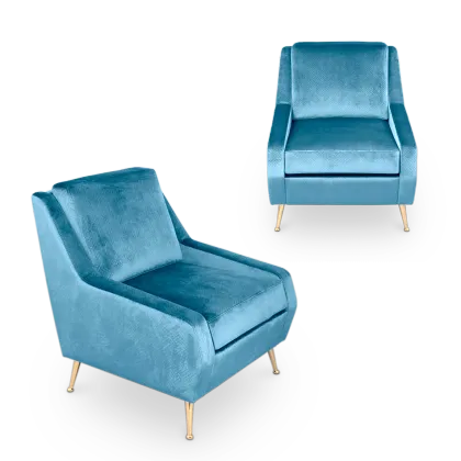 Zdjęcie Niebieski fotel Romero