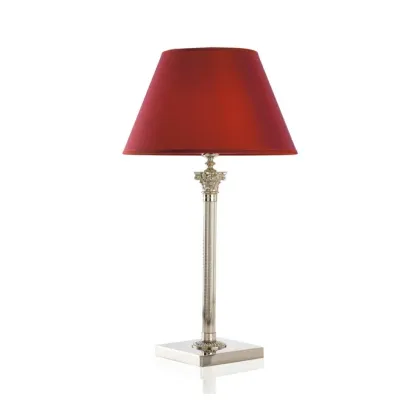 Zdjęcie Luksusowa lampa stołowa z czerwonym abażurem