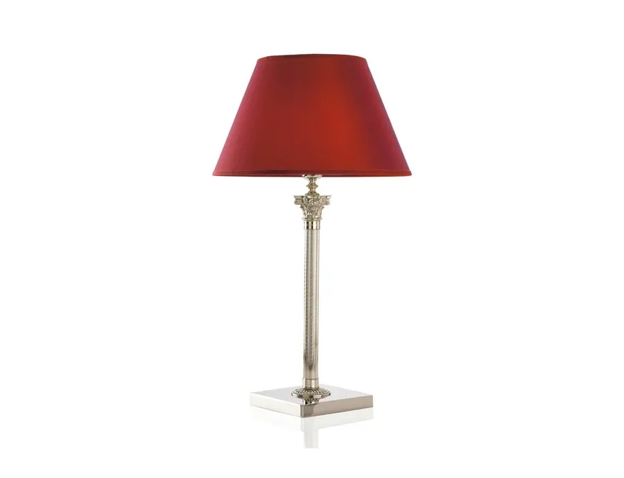 picture 1 Luxury table lamp with red lampshade
