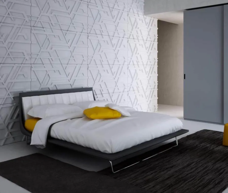 obrazek 1 120x60 cm VT - PB27 (BS śnieżno biały) Kor - panel dekor 3D beton architektoniczny