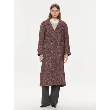Zdjęcie MVP Wardrobe Płaszcz wełniany Spiga Over MVPI3CP018.0PN0052 Bordowy Over Fit