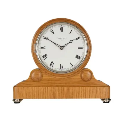 Zdjęcie Dekoracyjny zegar kominkowy z litego drewna dębowego