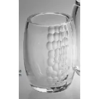 Picture Toothbrush container made of Italian hand-cut crystal with original decoration - Il Paralume Marina
