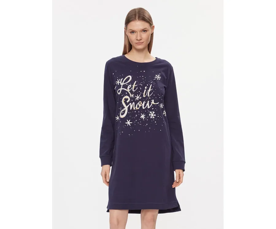 obrazek 1 Triumph Koszula nocna Winter Moments NDK X 10216545 Granatowy