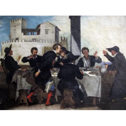 Picture A lively banquet with numerous guests - a copy of a painting by Baldassarre Franceschini known as Volterrano