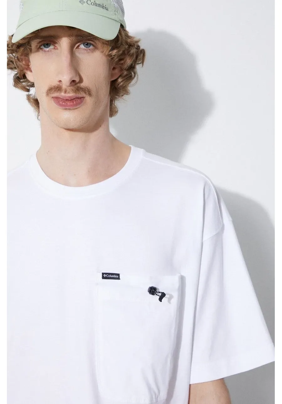 obrazek 1 Columbia t-shirt bawełniany Landroamer męski kolor biały gładki 2076021