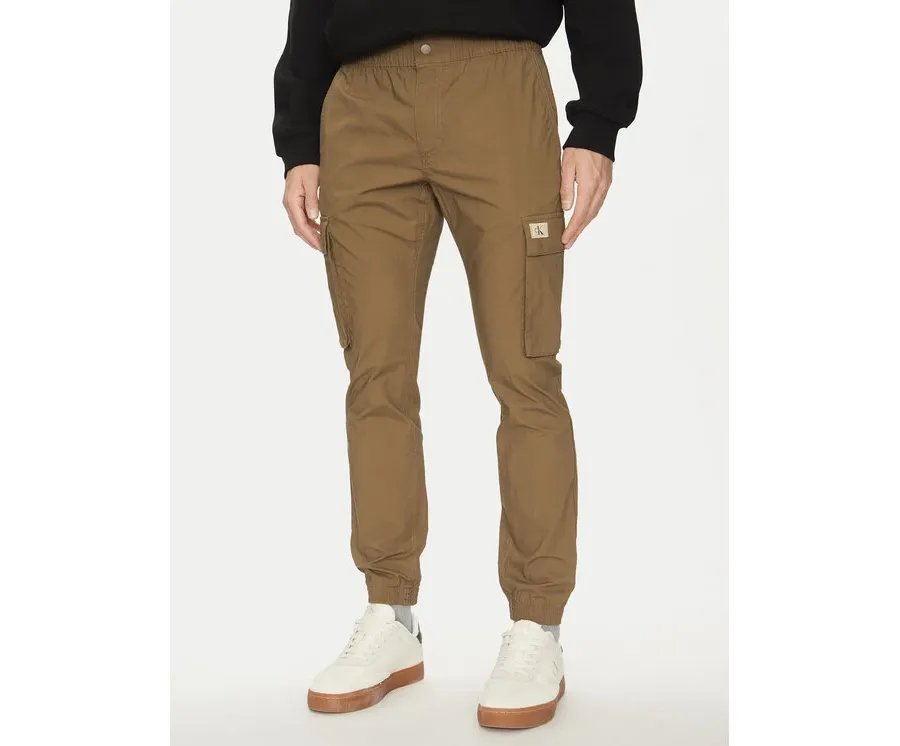 obrazek 1 Calvin Klein Jeans Joggery J30J327614 Beżowy Skinny Fit
