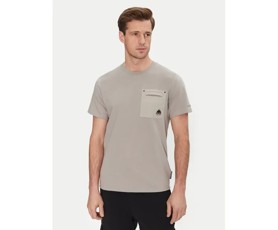 obrazek 1 Moose Knuckles T-Shirt Dalon M15MT733 Szary Regular Fit
