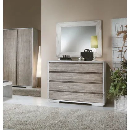 Zdjęcie Komoda z 4 szufladami z amortyzowanymi prowadnicami w nowoczesnym stylu - Zanini