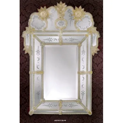 Zdjęcie Włoskie Lustro z kolorowego szkła Murano