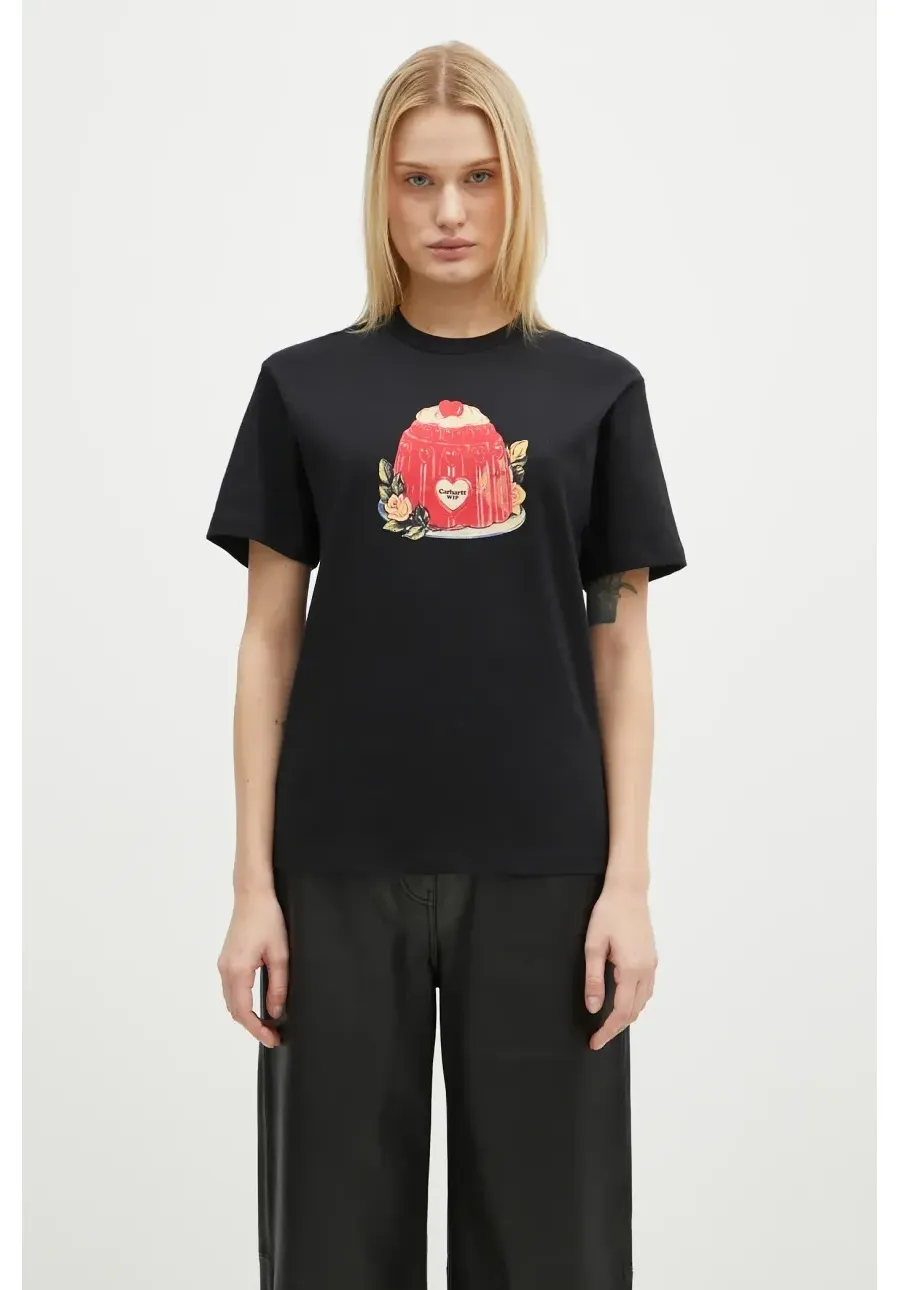 obrazek 1 Carhartt WIP t-shirt bawełniany Pudding damski kolor czarny I034435.89XX