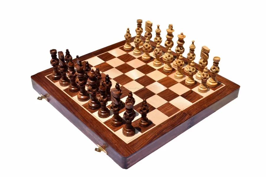 obrazek 2 Nowoczesny składany zestaw szachowy - The Chess Empire