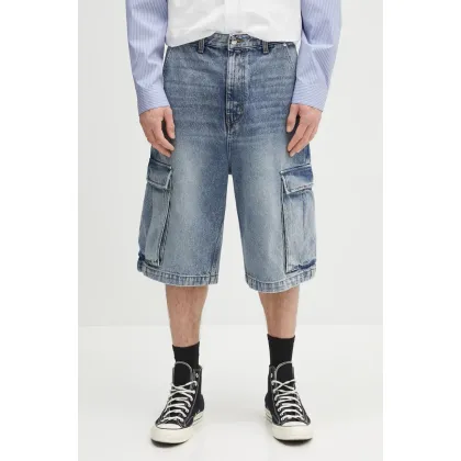 Zdjęcie RHUDE szorty jeansowe Cargo Denim Baggy męskie kolor niebieski RHPS25SH05012