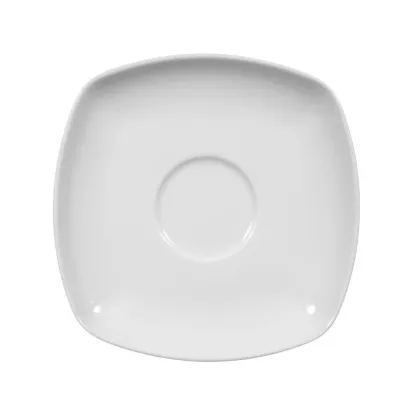 Zdjęcie Kwadratowy porcelanowy spodek 14,5 cm w kolorze białym - Seltmann Weiden