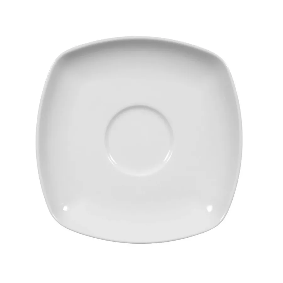 obrazek 1 Kwadratowy porcelanowy spodek 14,5 cm w kolorze białym - Seltmann Weiden