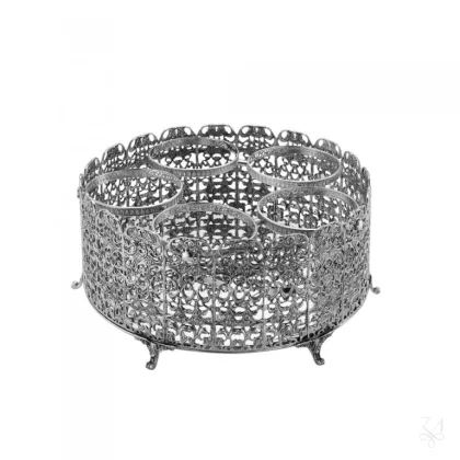 Zdjęcie Stylowy srebrny uchwyt na butelki o oryginalnym designie - Zaramella Argenti