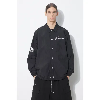 Zdjęcie PLEASURES kurtka Gypsy Coach Jacket męska kolor czarny przejściowa P24SP009.BLACK