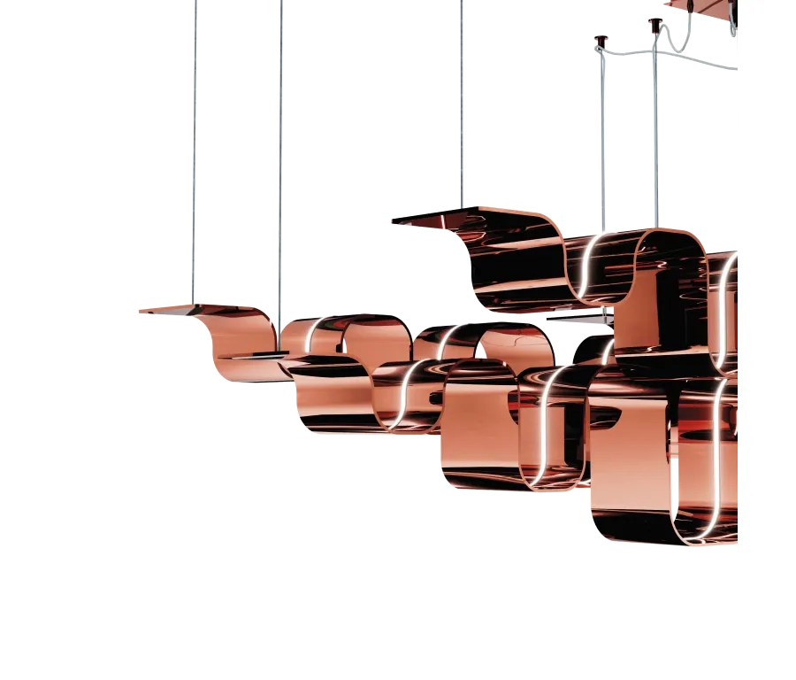 obrazek 3 Designerska lampa wisząca w formie wstążki