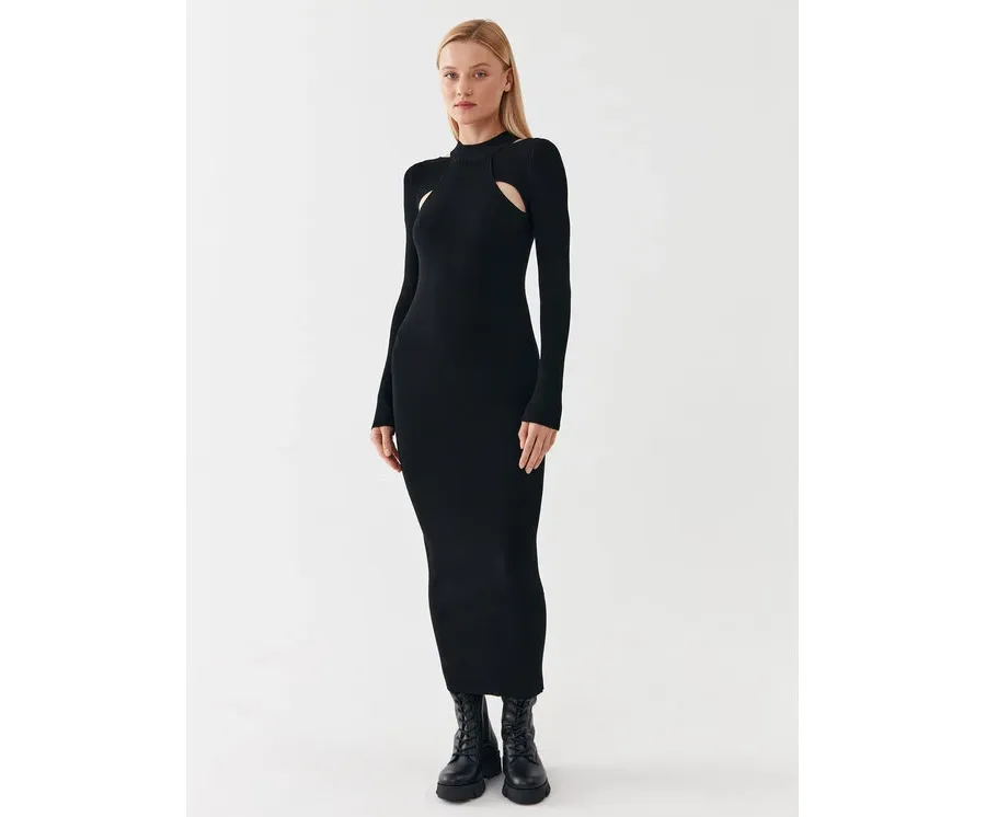 obrazek 1 Hugo Sukienka dzianinowa 50493747 Czarny Slim Fit HUGO