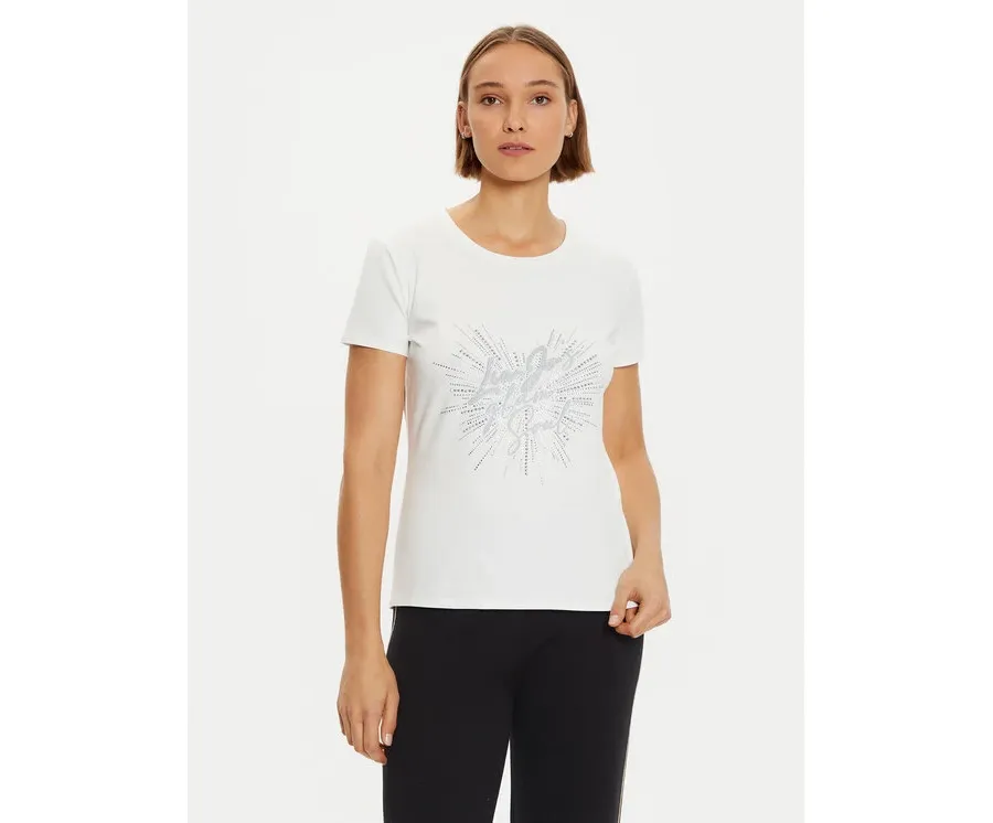 obrazek 1 Liu Jo Sport T-Shirt TF4312 JS088 Biały Regular Fit