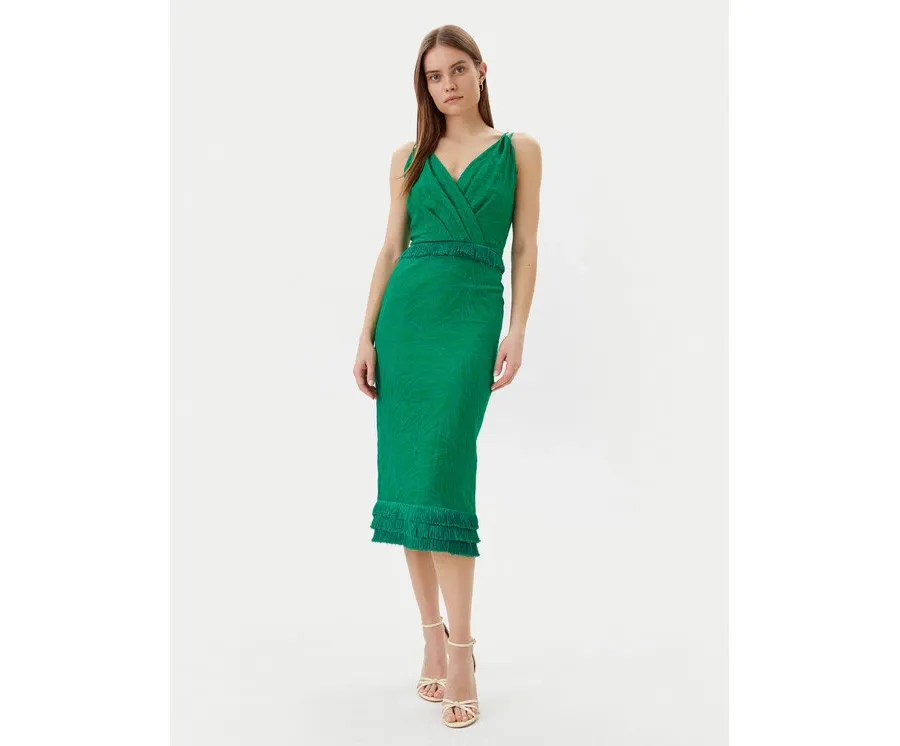 obrazek 1 Simona Corsellini Sukienka koktajlowa P25CPAB02001 Zielony Slim Fit